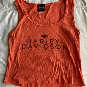 cropped Harley Davidson tank top